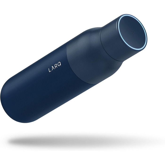 LARQ Bottle PureVis 500 мл – самочищувальна ізольована пляшка з нержавіючої сталі з UV-очищенням води, преміальний дизайн, для подорожей, багаторазова, синя