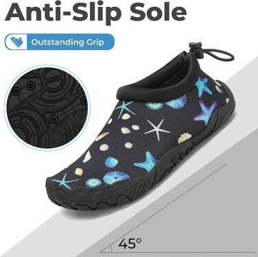 Дитячі шльопанці Mishansha для плавання та басейну, дихаючі, антиковзкі, розмір 24-35, блакитний/чорний