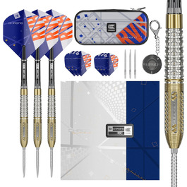 Дротики для дартсу Target Raymond Van Barneveld Chrono Swiss Point, 95% вольфраму, 21/23/25 г, кейс, запасні хвости та голки