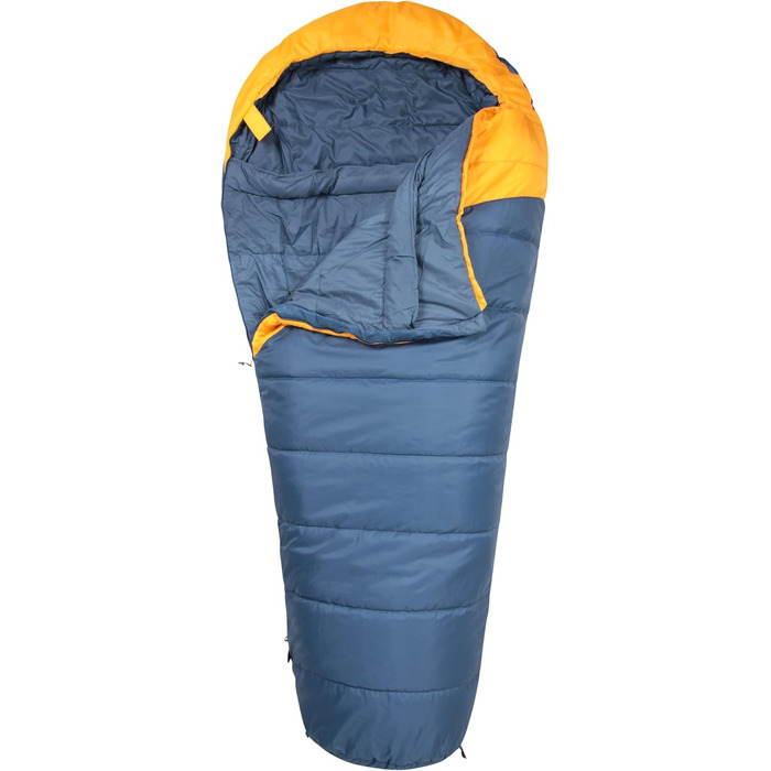 Спальний мішок Mountain Warehouse Summit 250 - 3/4 сезону, ізольований, мумієподібний, 22x40 см у складеному стані. Підходить для осені, кемпінгу та трекінгу. Застібка-блискавка справа, довжина 215 см (Жовтий, XL)