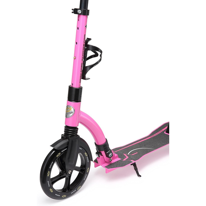 Самокат дитячий та дорослий STAR SCOOTER алюмінієвий, рожевий, колеса 230мм