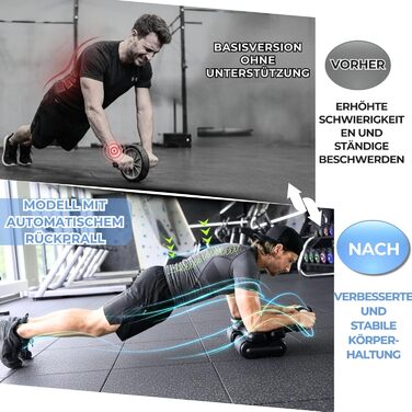 Ролик для преса Bauchtrainer для дому: тренажер для м'язів живота чоловікам та жінкам, фітнес-обладнання