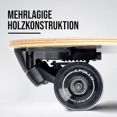 Скейтборд Apollo Barrel Board – компактний круїзер для міста, підходить для дітей і дорослих, ідеальний для початківців, легкий та маневрений міський лонгборд