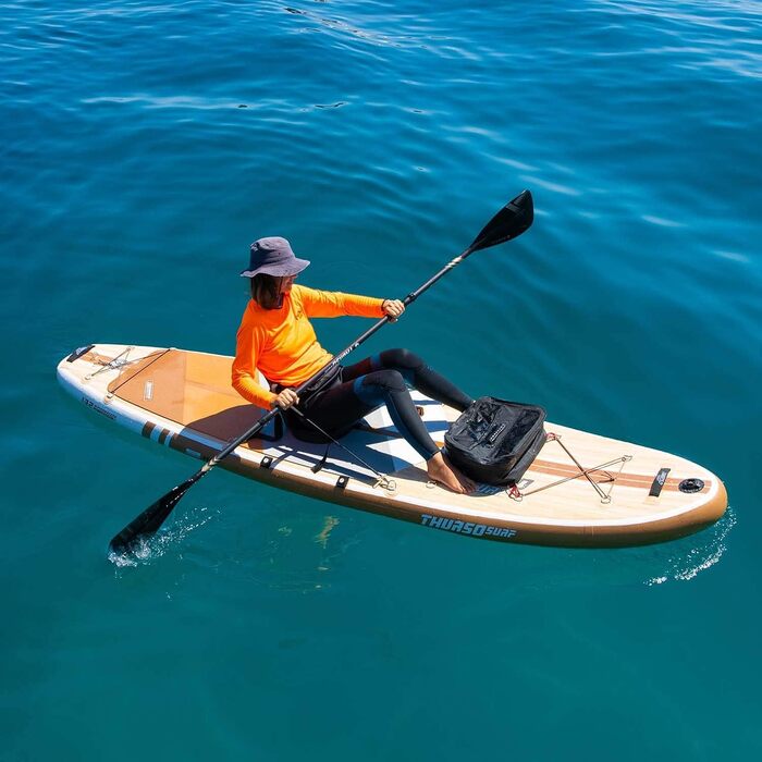 Гібридне SUP весло THURSO SURF з карбоновим стрижнем, 3-секційне, регульоване, для сапборда та каяка, легке, плаваюче, високопродуктивне, 180-220 см