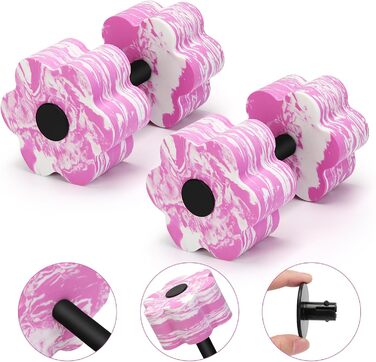 Набір аква-гантелей для плавання, 2 шт. - зелений (рожевий) | Аквафітнес, гідробінго, тренування у басейні