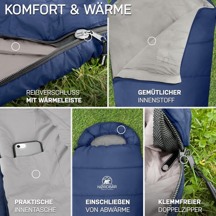 Спальний мішок 3 сезони та літній ультралегкий [750г/1500г] | Намету мішковидний спальний мішок | компактний | для кемпінгу, подорожей, гірських походів | літній спальний мішок блакитний 750г