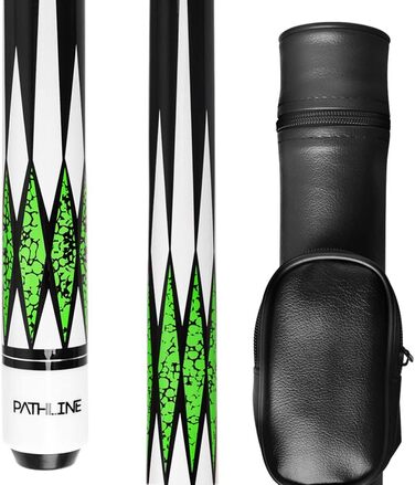 Більярдний кий Pathline Billardqueue-Set, 147,3 см, канадський клен, набір з чотирма киями та кейсом (510 г, 538 г, 567 г, 595 г), колір зелений