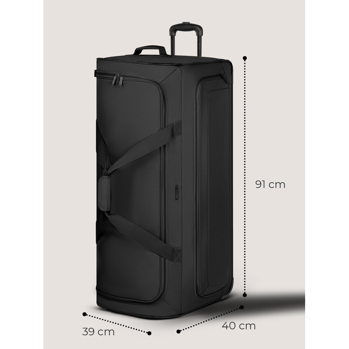 Велика дорожня сумка на колесах XXL 91 см, 128 л для чоловіків і жінок, Duffle Essentials