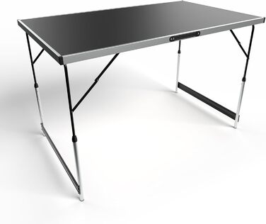 Складаний кемпінговий стіл BigDean 100x60 см з регульованою висотою та стійкою перекладиною - до 30 кг