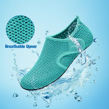 Чоловічі та жіночі аквашузи WateLves для плавання та відпочинку на пляжі. Швидка сушка, дихаючі, унісекс (36/37 EU, C Mondgrün)