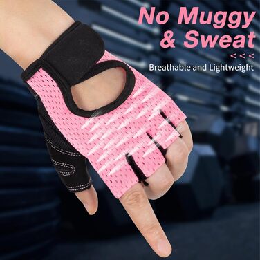Спортивні рукавички ELLIEX для тренувань: фітнес, важка атлетика, велоспорт, кросфіт (рожеві, M)