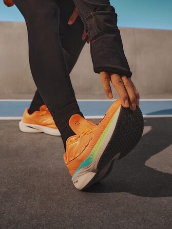 Чоловічі бігові кросівки XTEP One-Piece, літні, сітчасті, дихаючі, з амортизацією, для бігу та спорту (44 EU, флуоресцентний помаранчевий)