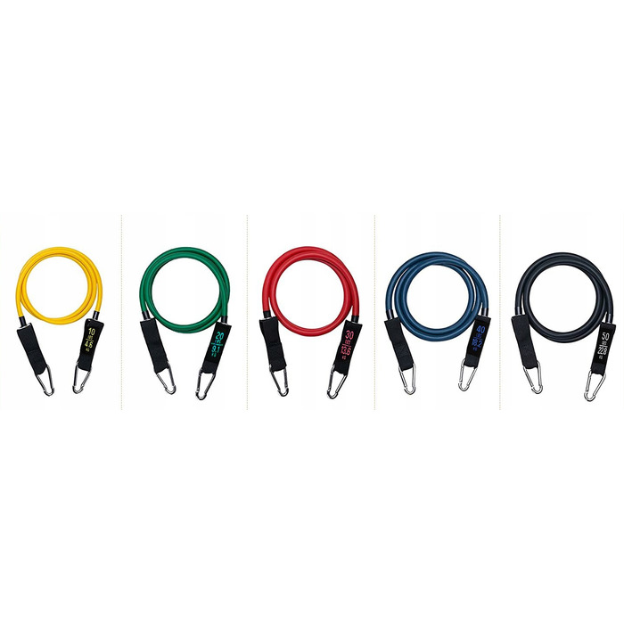Набір фітнес-резинок Fitli XC10-PB5SET (5 шт.), навантаження 4,6 – 22,8 кг