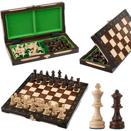 Дорожній шаховий набір Master Of Chess з липи, 29x29 см – якісна шахівниця з фігурами для дорослих і дітей