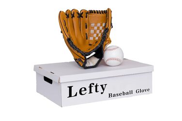 Рукавичка бейсбольна Urby для лівші, дитяча та юнацька, 11.5 дюймів, вік 7-11 років, коричнева