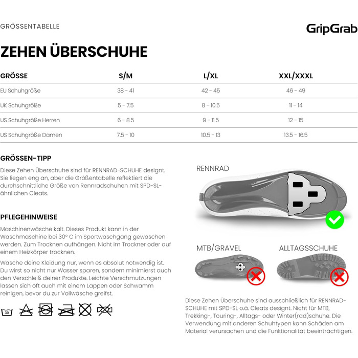 ГріпГраб Вітрозахисні Легкі Нагрівальники Пальців для Шосейного Велосипеда, Покриття Пальців, Жовті (XXL/XXXL (46-49))