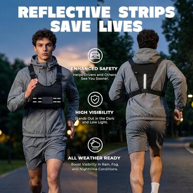 Спортивна нагрудна сумка Muserise для бігу та фітнесу, водонепроникна, чорна