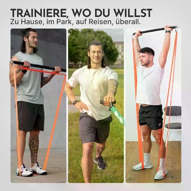 NEOLYMP Фітнес-гумки Lange: набір для тренувань з аксесуарами, стійкі до прання, для фітнесу, силових тренувань, гімнастики та підтягувань