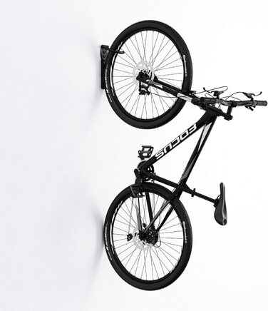 Кріплення для велосипеда на стіну WELLGRO - сталевий тримач, гачок, стійка для велосипеда - колір на вибір, чорний