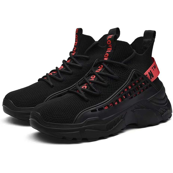 Чоловічі кросівки FUSHITON: дихаючі спортивні, легкі, повсякденні, для бігу по місту, стильні фітнес-кросівки, чорні, 43 EU