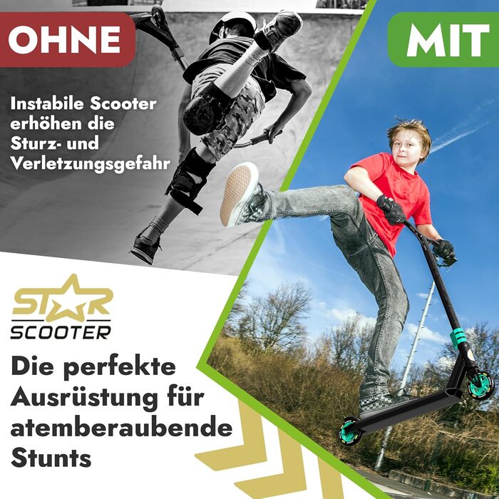 Трюковий самокат STAR SCOOTER Pro Sport 110/120 мм для дітей від 7 років і дорослих, алюмінієвий, HIC, напівпрофесійний