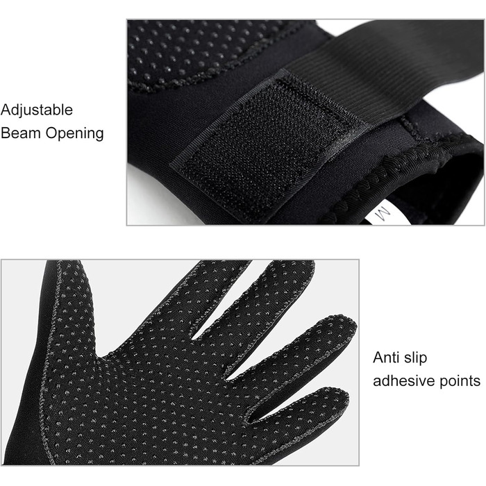 Водонепроникний гідрокостюм ABPOK, 5 мм, з терморукавичками, антиковзаюча підошва, регульований пояс, для снорклінгу, плавання, дайвінгу, водних видів спорту, чоловічий та жіночий, XL