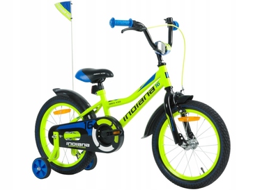 Дитячий велосипед INDIANA Rock Kid 16 дюймів для хлопчиків, Лимонний, 2024
