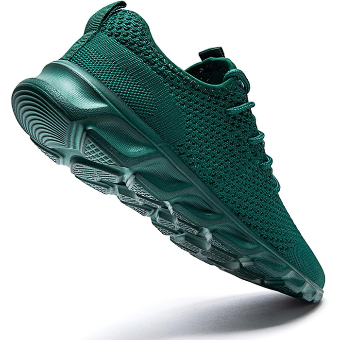 Чоловічі кросівки для ходьби, бігу та занять спортом. Легкі, дихаючі, для залу та вулиці. Модель 46 EU, темно-зелені