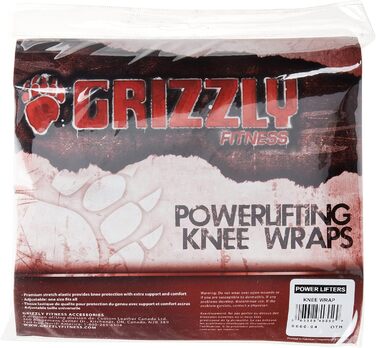 Пауерліфтинг наколінники Grizzly Fitness 7,6 см, універсальні, для чоловіків і жінок