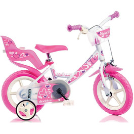 Дитячий велосипед DINOBIKES 12 дюймів для дівчаток, модель 124RLN