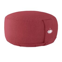 Медитаційне подушення Lotuscrafts Lotus, 15 см, дinkelspelz, бавовна, кругле, для підлоги, сертифіковане GOTS (Бордовий)
