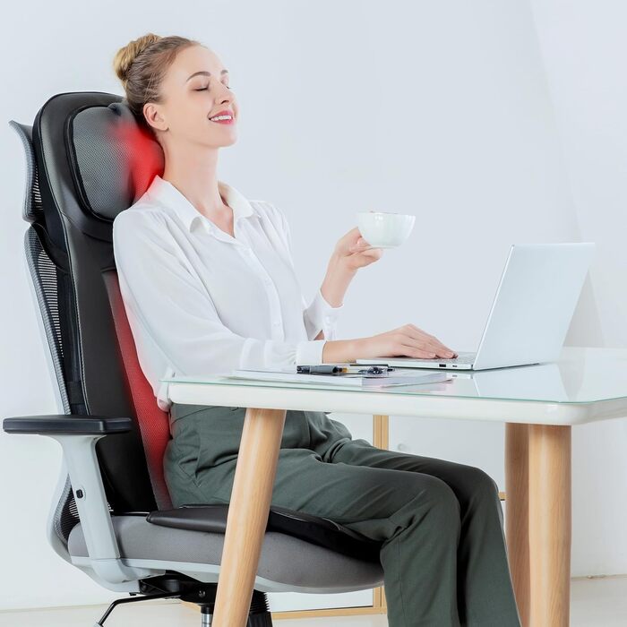 Масажне сидіння Snailax з підігрівом та Shiatsu масажем: спина, поперек, сідниці. Ідеальний подарунок для чоловіків та жінок