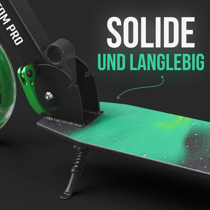 Скутер Apollo Phantom Pro City з LED-підсвіткою - розкладний, регульований по висоті, для дорослих, дітей та підлітків