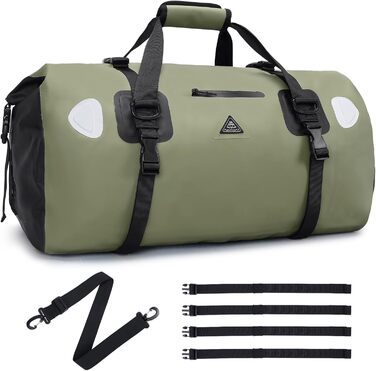 Водонепроникний рюкзак Dry Bag 70L: для кемпінгу, мотоциклів, каякінгу, SUP. Army Green