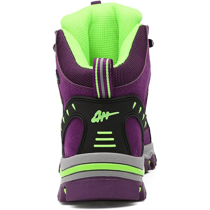 Трекінгові черевики для жінок та чоловіків: зручні, легкі, з неслизькою підошвою. Ідеальні для хайкінгу та активного відпочинку. Розмір 3.5 UK, фіолетовий колір.