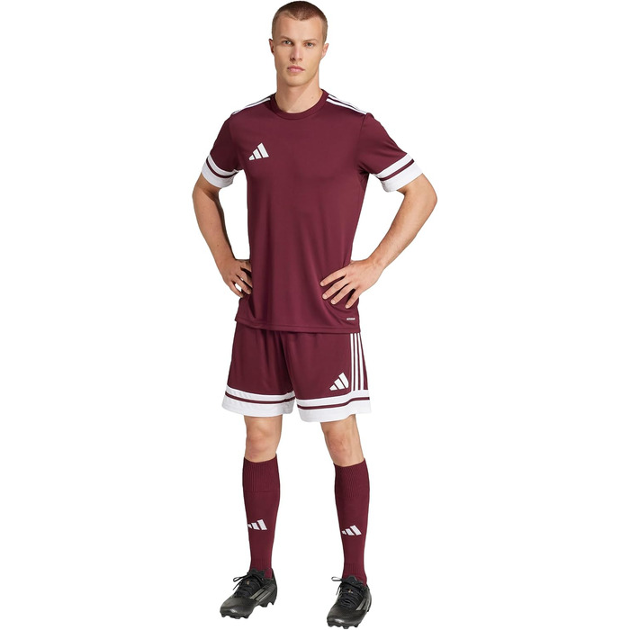 Спортивні чоловічі шорти adidas Squadra 25 (колір: бордовий/білий, розмір 56)