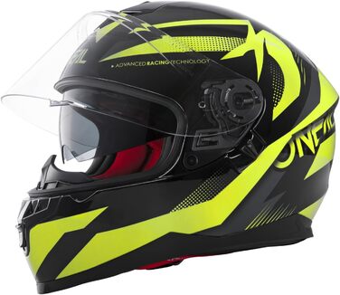 Мотошолом O'NEAL Challenger Exo V.22 Enduro Adventure Street, ABS, сонцезахисна блискавка, чорний/неоновий жовтий, дорослий