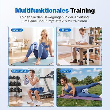 Тренування стегон MERACH Thigh Master – тренажер для ніг з регулюванням опору 400 N/600 N, 360° та тренажер для м'язів тазу для чоловіків та жінок. Фітнес-обладнання для дому, блакитний колір