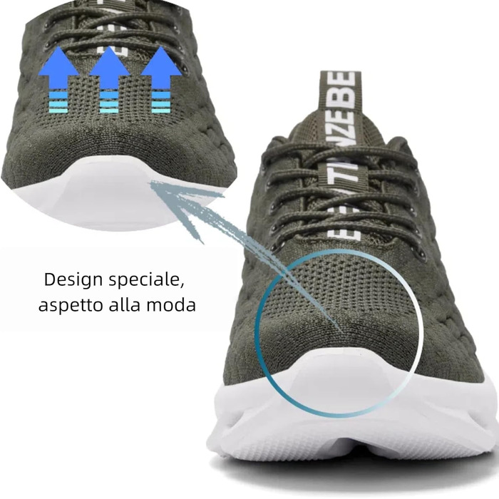 Чоловічі кросівки для бігу, тенісу та фітнесу. Легкі, дихаючі, зелені. Розмір 43 EU