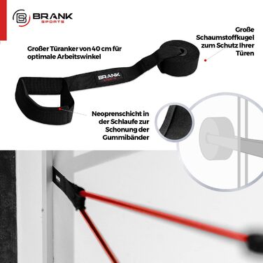 BRANK SPORTS Силові фітнес-резинки для тренувань, еспандери з високоякісної гуми для кросфіту, фітнесу, силових вправ, з безкоштовним тренувальним гідом