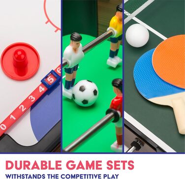 PowerPlay Набір ігор для столу 3 в 1: міні-футбол, хокей, настільний теніс
