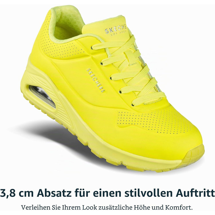 Кросівки жіночі Skechers UNO 73667/NORG жовті, розмір 39 EU - оригінальні та зручні