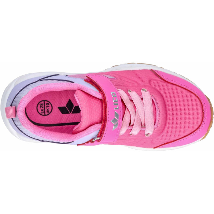 Дитячі спортивні зала-турнірні кросівки Lico Refugio (26 EU, рожево-лілові)