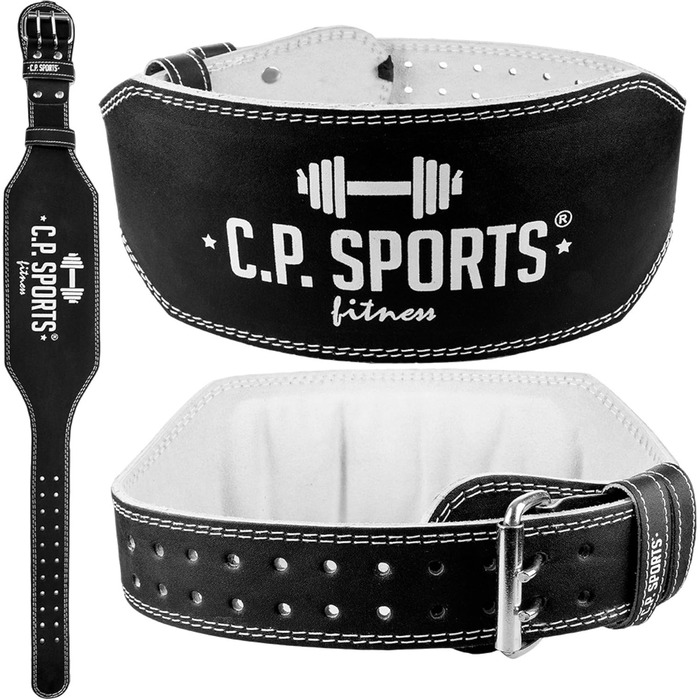 Шкіряний пояс для важкої атлетики C.P.Sports, екстра широкий, для бодібілдингу, фітнесу та силових тренувань