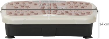 Платформа вібраційна HOMCOM з LED-дисплеєм, USB-динаміком та тренувальні стрічки - для фітнесу та тренувань