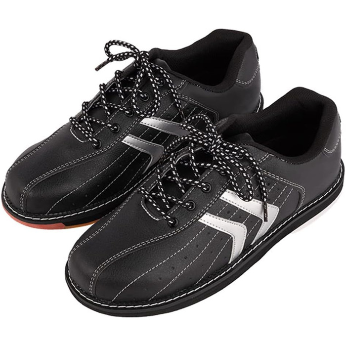 Боулінгіві туфлі для чоловіків та жінок SDEQA - легкі, зручні, з антиковзким покриттям, розмір 44 EU, чорного кольору