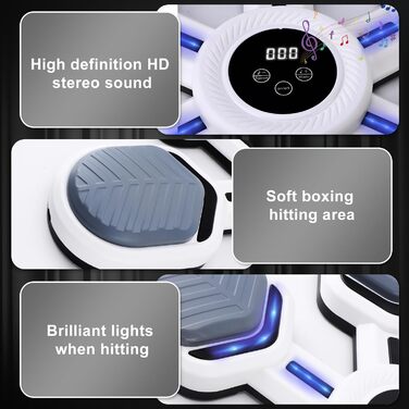 Музичний бокс-машина Wandmodell з Bluetooth, LED, 9 режимів і швидкостей, з боксерськими рукавичками для дітей і дорослих