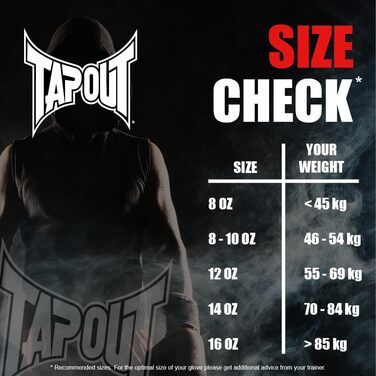 Боксерські рукавички Tapout Rialto зі шкіри, чорні/екрю/червоні, 14 oz (1 пара)
