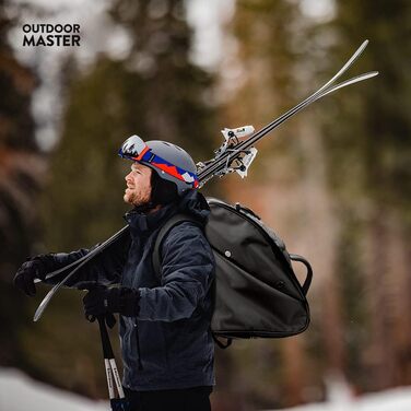 Сумка для взуття OutdoorMaster Eisbär для лижних та сноуборд черевиків, водонепроникна, сіра, універсальний розмір, для чоловіків, жінок і підлітків