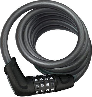 ABUS Steel-O-Flex Tresorflex 6615C - велосипедний тросовий замок із сталевим панциром, кодовий, з кріпленням SCMU, рівень безпеки 5